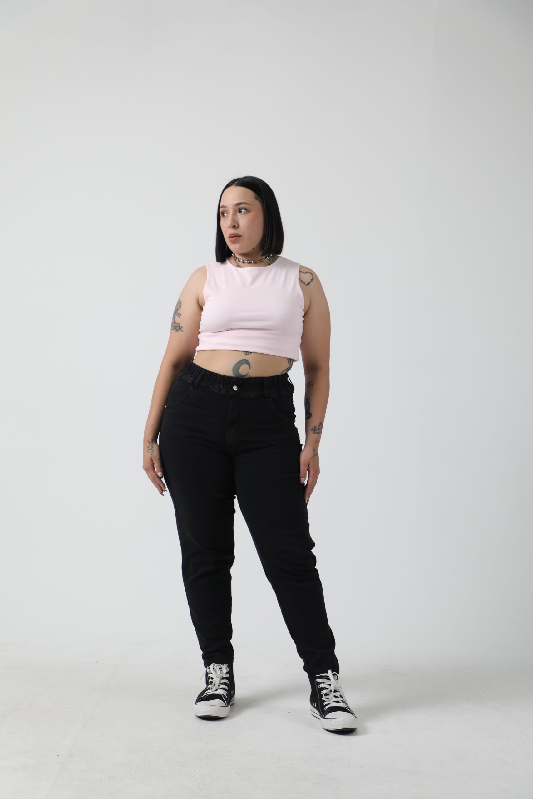 BAGGY SUSI GRIS GASTADO elastizado