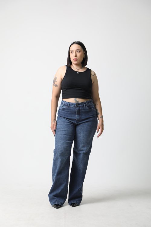 WIDE LEG TOD elastizado