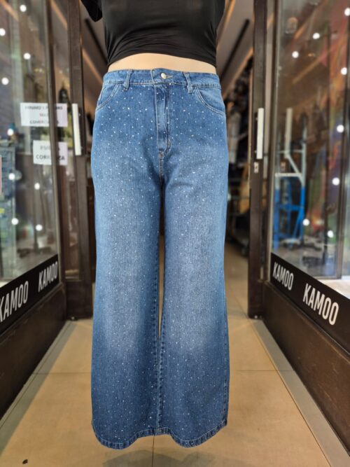 WIDE LEG CLAIR CON BRILLO rigido