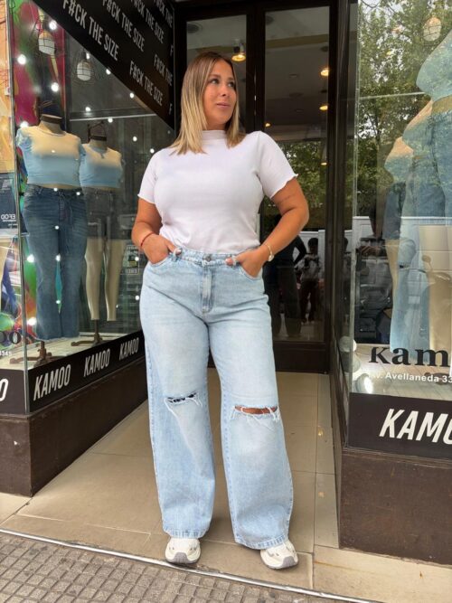 WIDE LEG NED CON ROTURAS rigido
